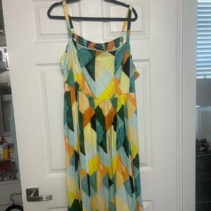 Colorful Geometric Maxi Dress